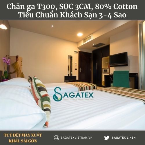 Chăn ga khách sạn SAGATEX, giá cạnh tranh, giao toàn quốc